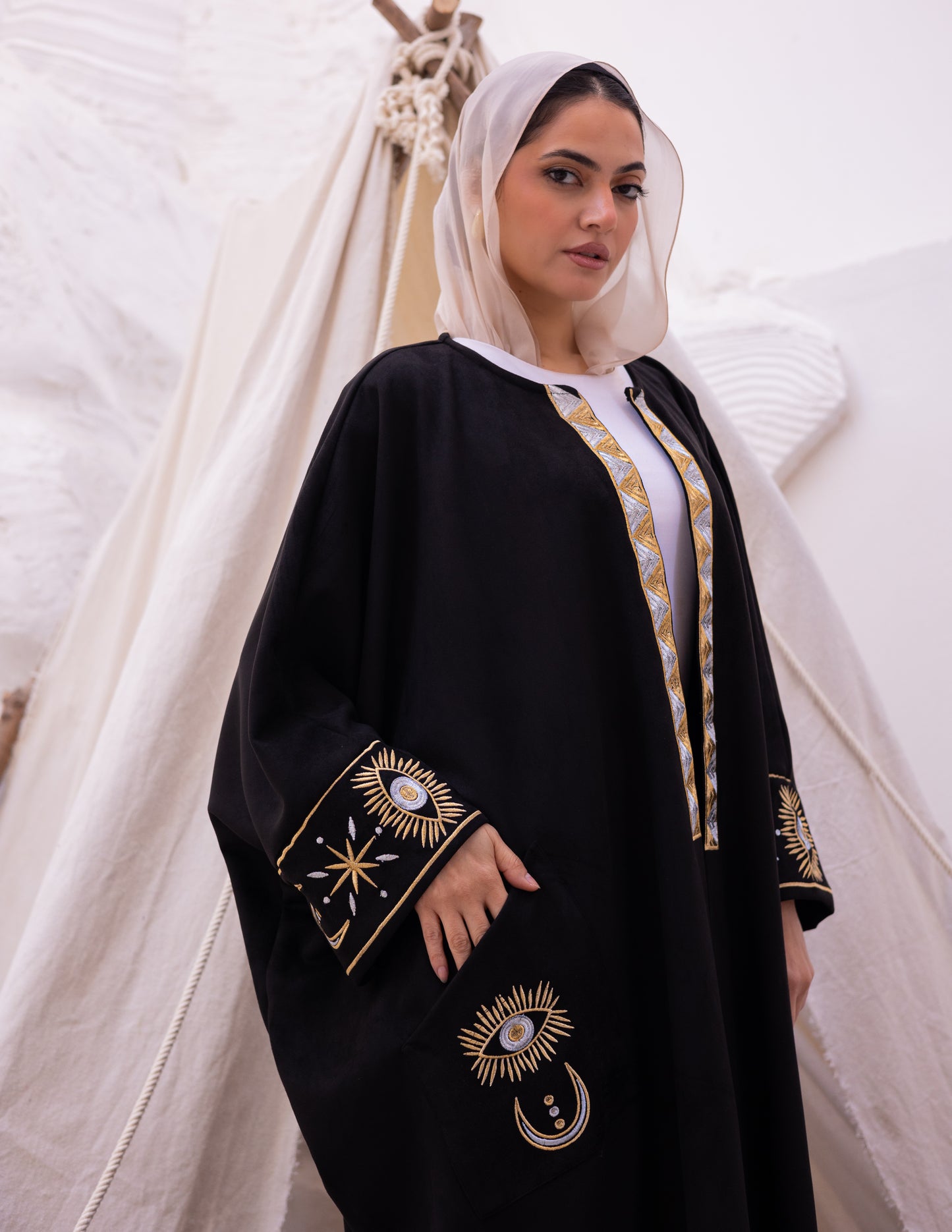 Shamwah embriodery kaftan