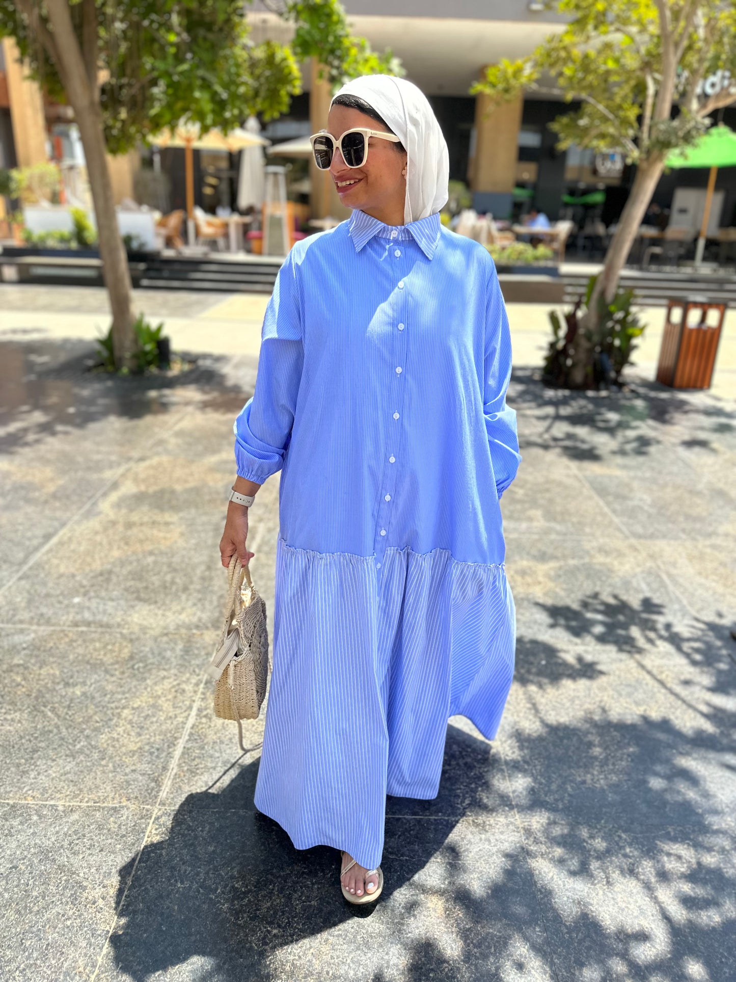 Cotton popline dress