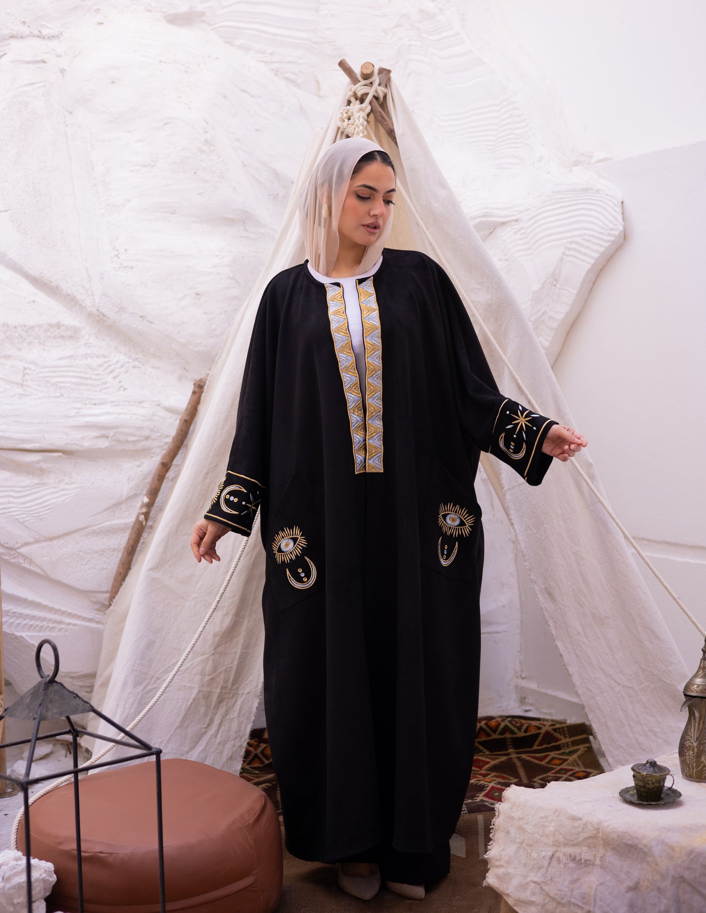 Shamwah embriodery kaftan