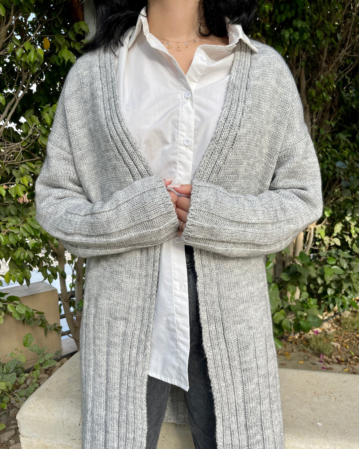 Heavy long cardigan