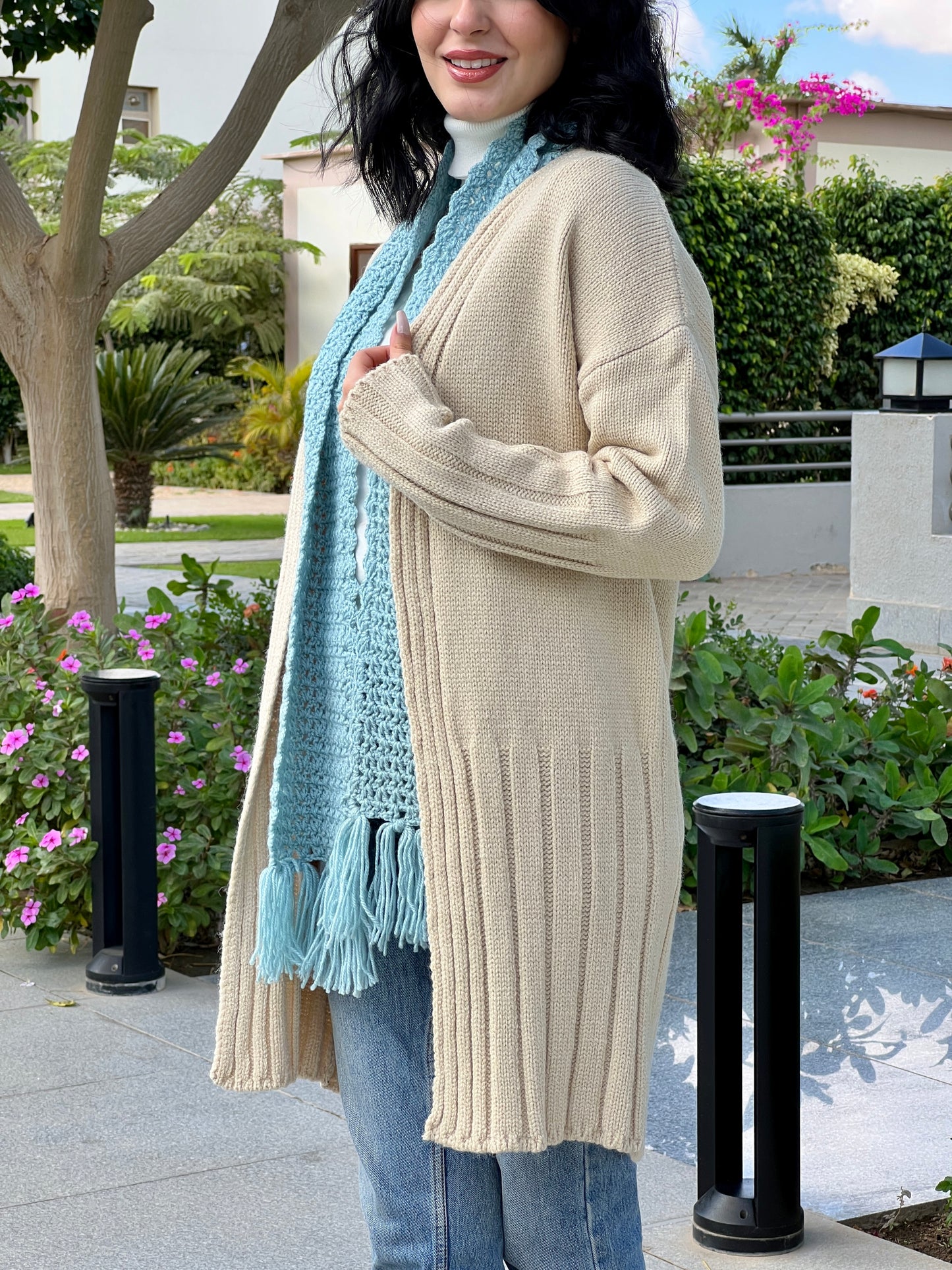 Heavy long cardigan