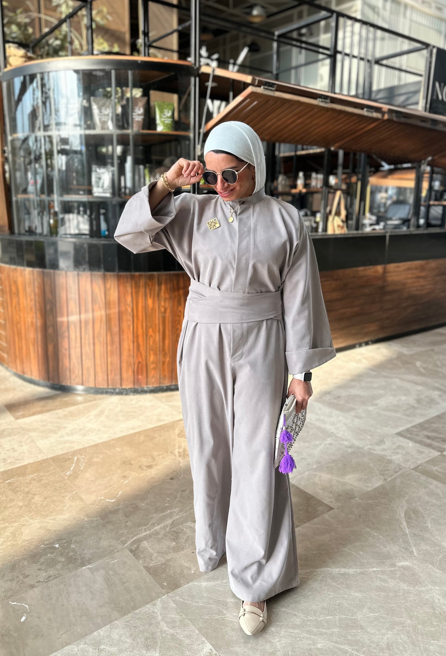 AURA JUMPSUIT (cafe color)