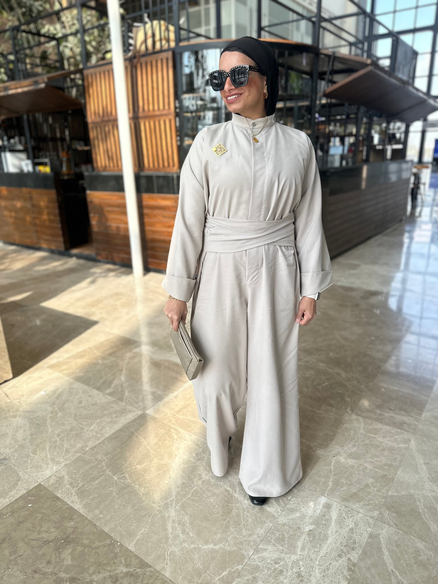 AURA JUMPSUIT( beij color)