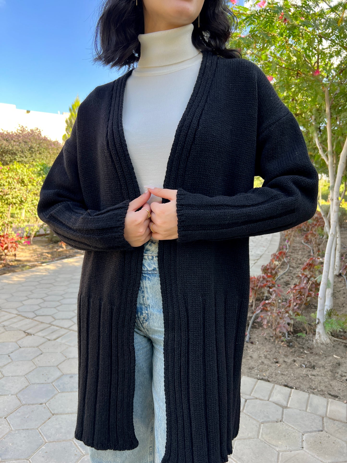 Heavy long cardigan