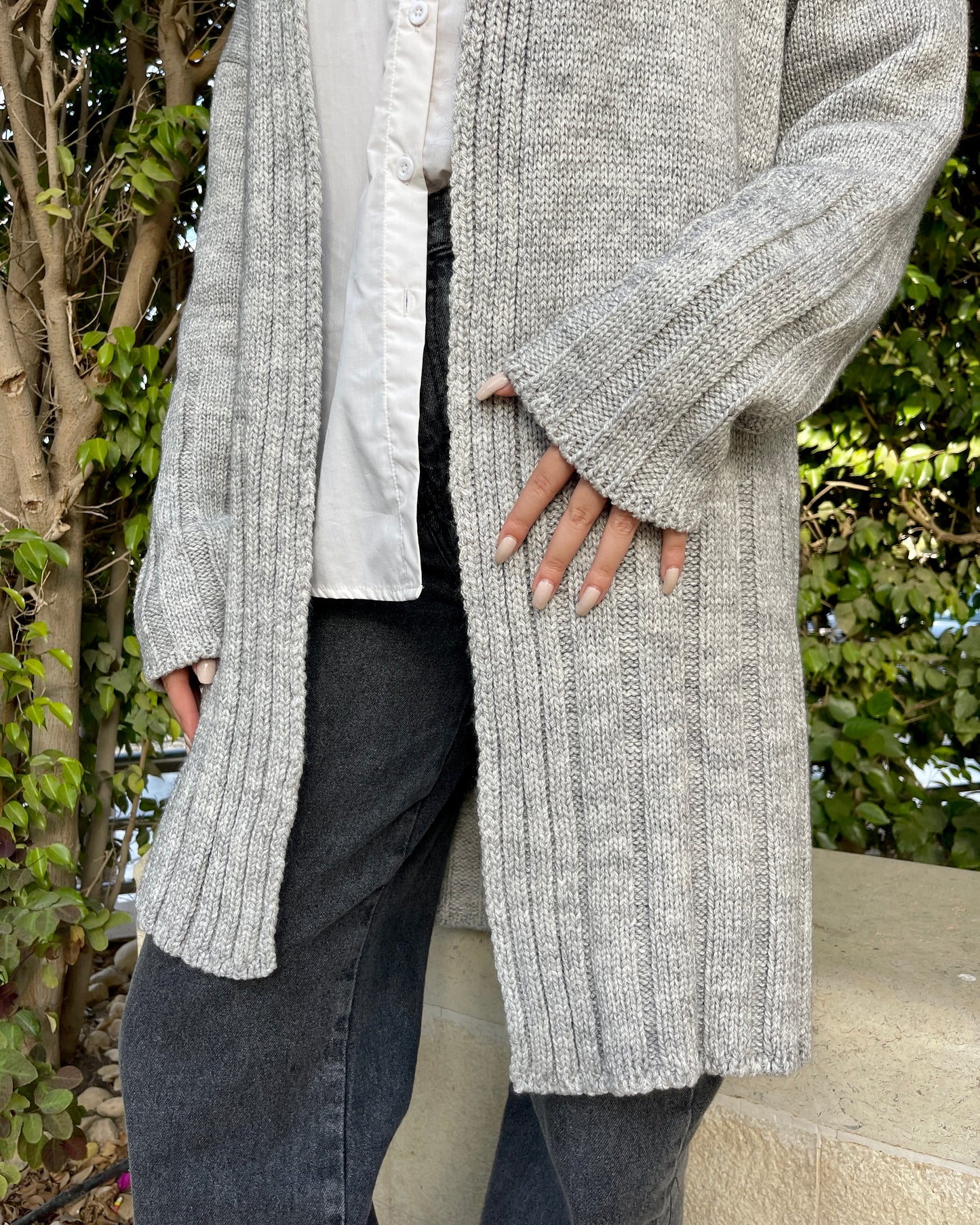 Heavy long cardigan